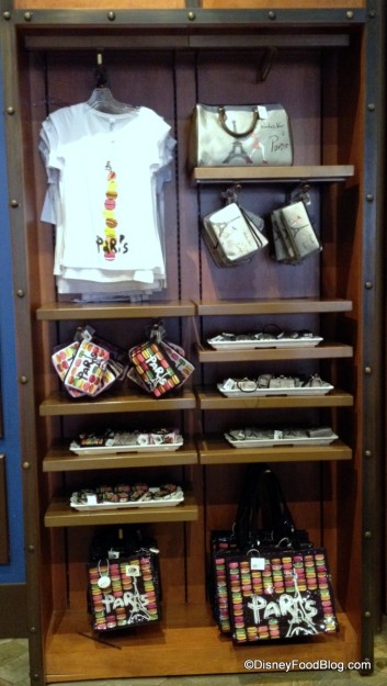 Macaron Merch Display in Epcot's France Pavilion!