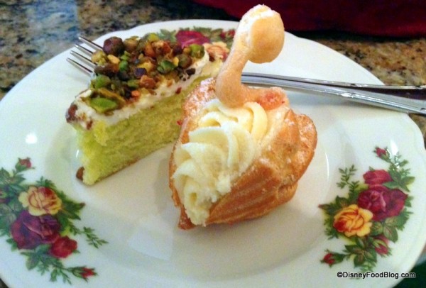 Pate a Choux Swan and Pistachio Cake