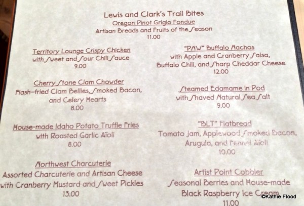 Territory Lounge Menu October 2013