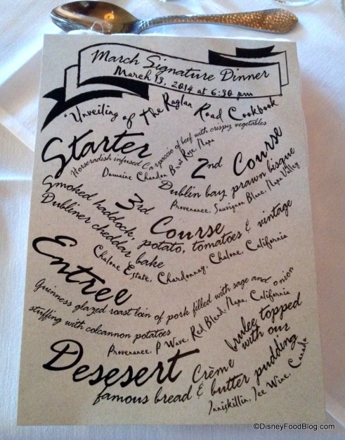 The Evening's Menu
