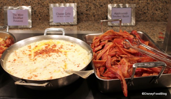 Cheese grits and bacon