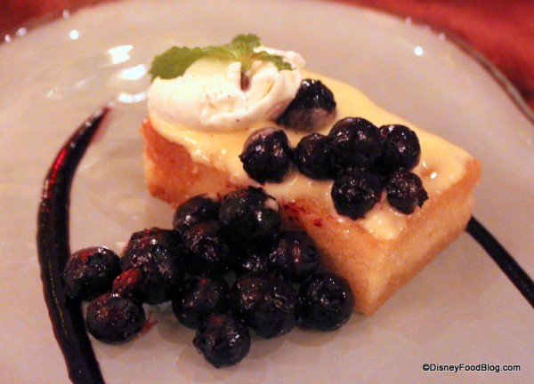 Toasted Lemon Pound Cake with Marinated Blueberries