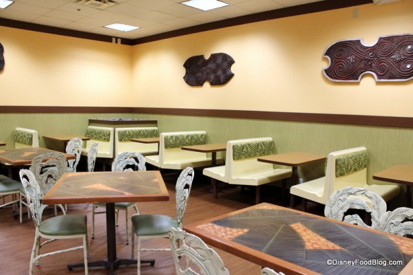 Main seating in temporary location