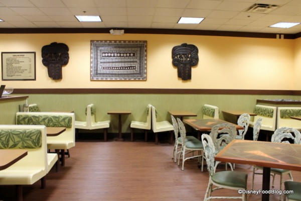 Main seating in temporary location