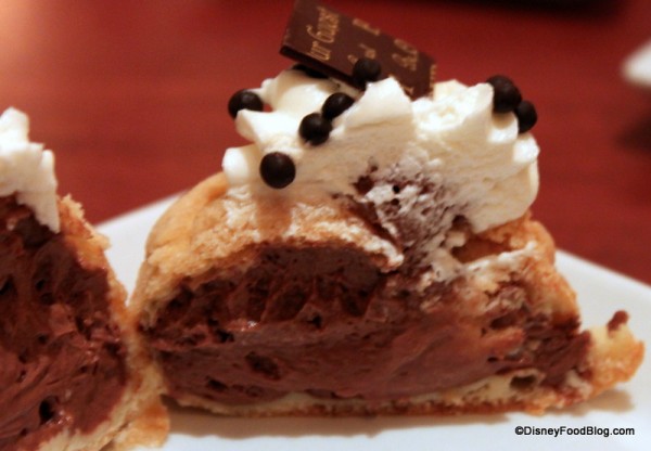 Chocolate Cream Puff -- Cross Section