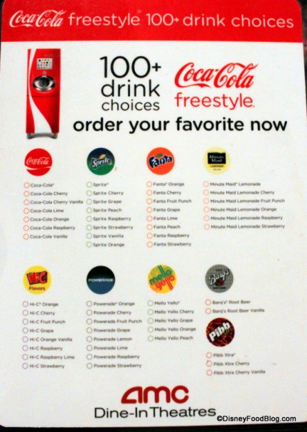 Coke Freestyle Menu 1 -- Click to Enlarge