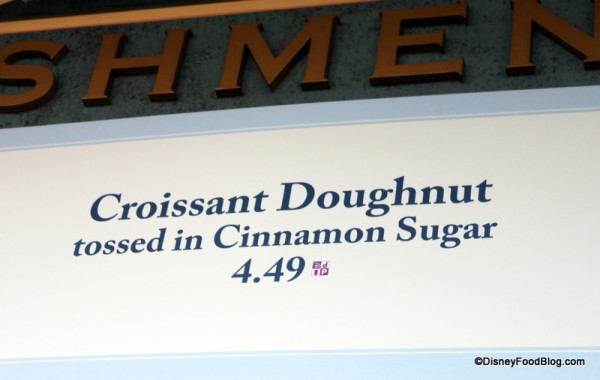 Cronut Menu Sign