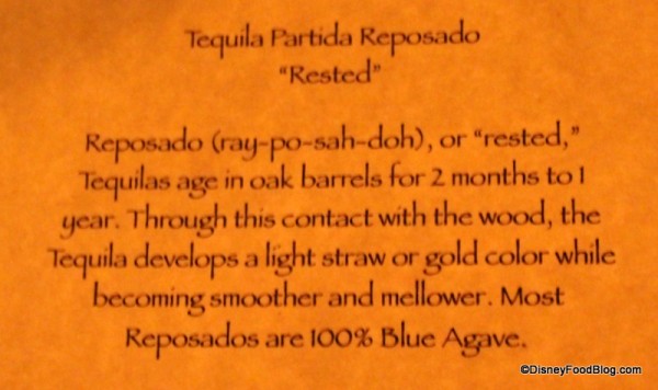 Tequila Reposada description