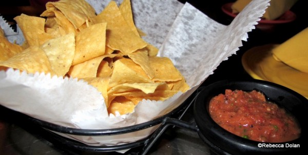 Chips and salsa while you peruse the menu