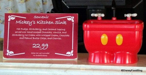 Mickey Kitchen Sink Sundae Display