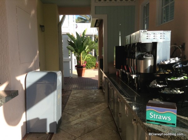 Good's Food To Go facing beverage station area