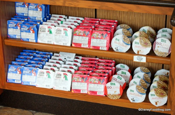 Grab and Go Cereal Selection