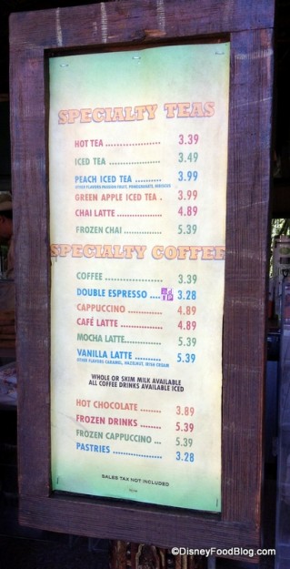 Royal Anandapur Tea Company Menu