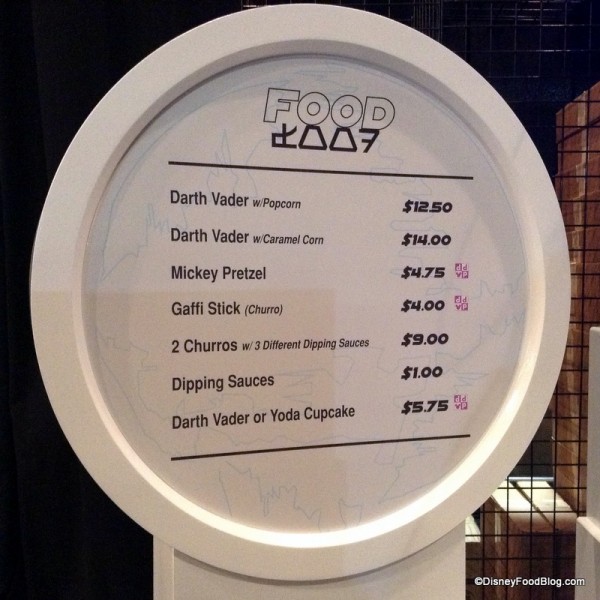 Ackbar Snack Bar menu