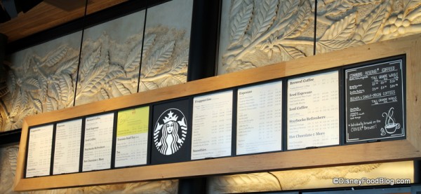 Menu board