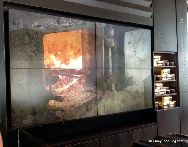 Changing screen showing progess of the coffee bean