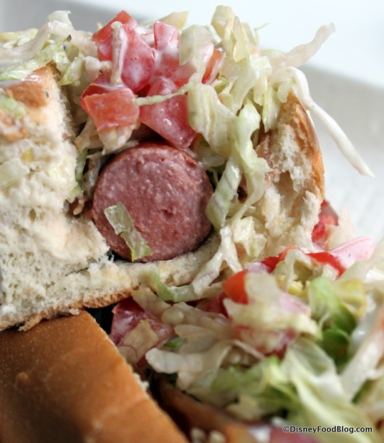 BLT Hot Dog -- Cross Section