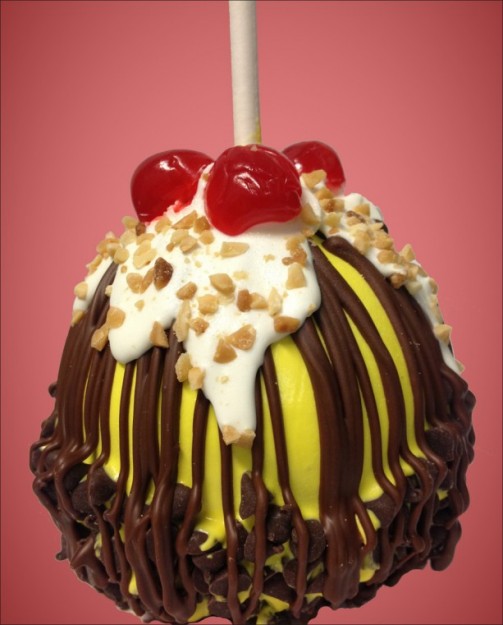 Banana Split Gourmet Caramel Apple