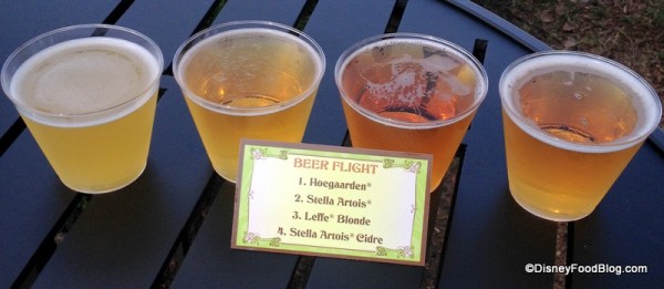 Beer Flight Close Up