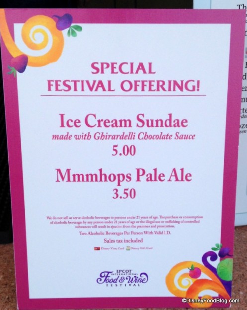 Fife and Drum Festival Menu