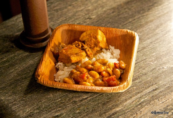 Plated Portions of Butter Chicken and Heirloom Legume Wat