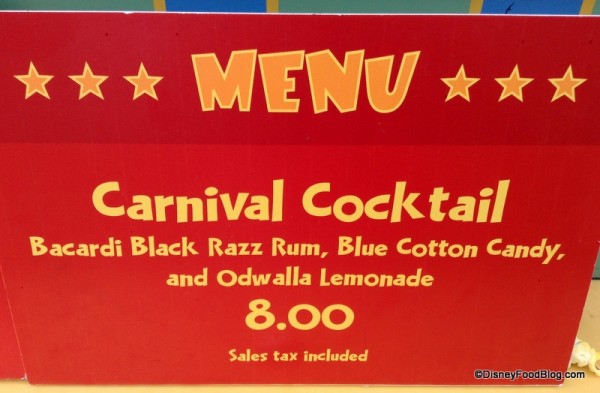 Carnival Cocktail sign