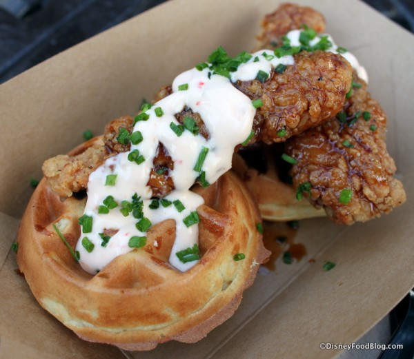 Sticky Chicken and Waffles