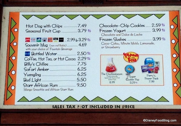 Refreshment Cool Post Menu