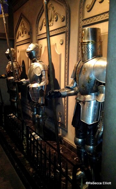 Suits of Armor Line the Exit Hallway