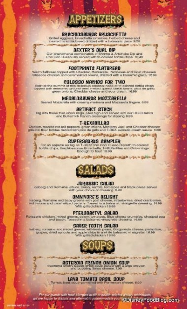 Appetizers and Salads  -- Click to Enlarge