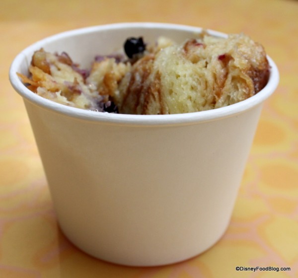 Croissant Berry Pudding in paper bowl