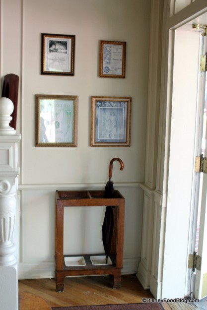 Umbrella just inside the entrance