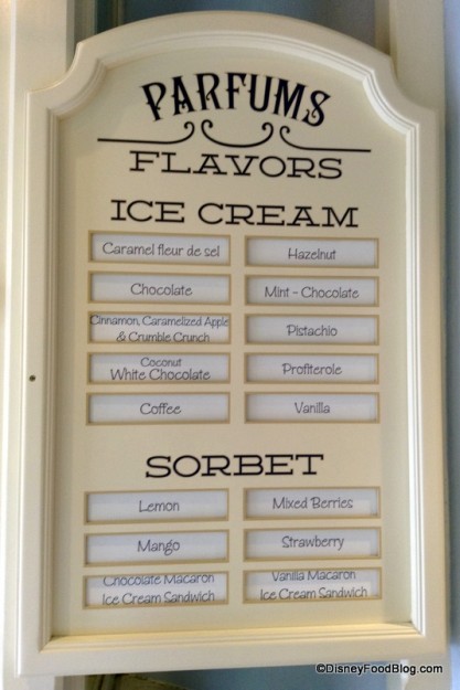 Flavor Menu