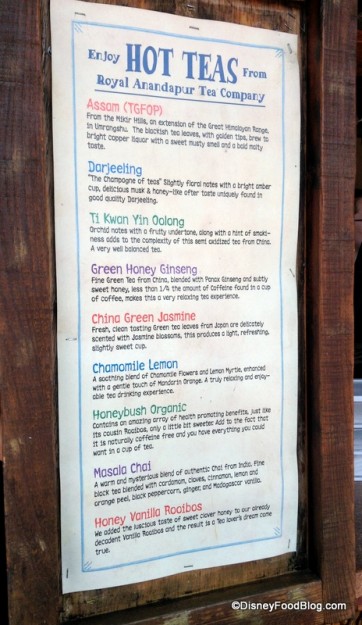 Tea selection at Royal Anandapur Tea Company