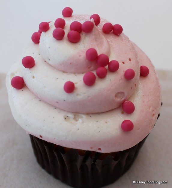 Strawberry and Cream swirled frosting