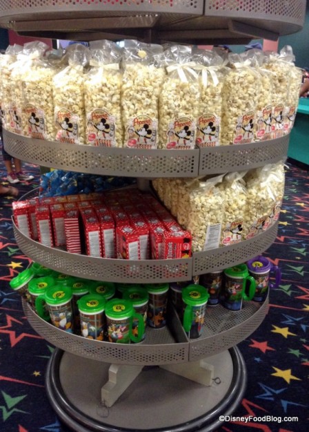 Refillable Resort Mugs on bottom shelf