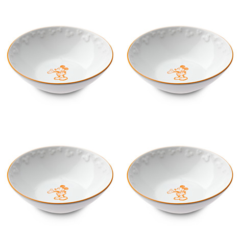 Gourmet Mickey Mouse White Bowls with Pumpkin