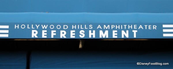 Hollywood Hills Amphitheater Refreshments