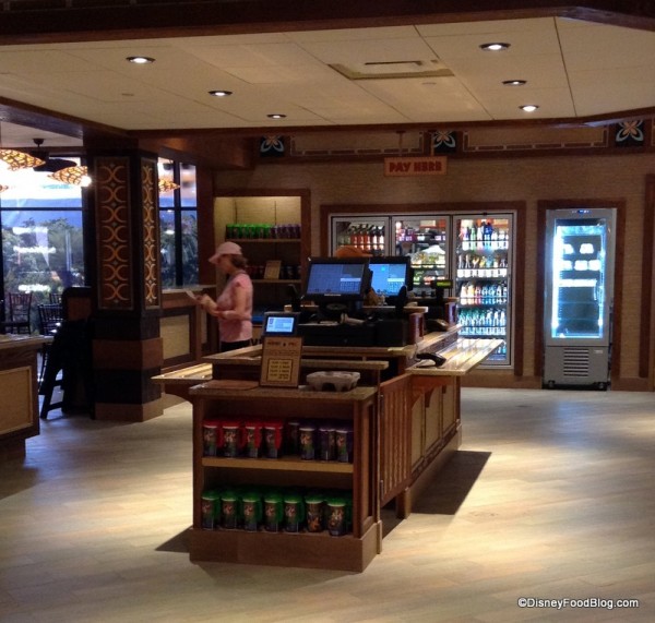 Cash registers in center