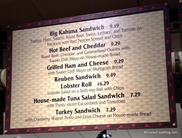 Lunch and Dinner Menu