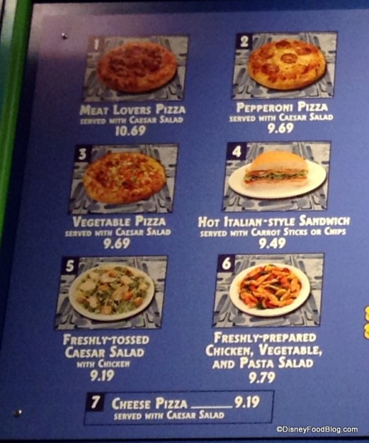 Pizzafari Lunch and Dinner Menu