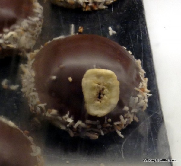 Banana Coconut Mousse Dome in case