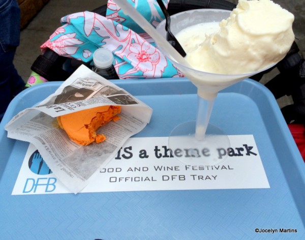 Pumpkin Ice Cream Macaron Sandwich and Coconut-White Chocolate Ice Cream Martini with Whipped Cream Vodka