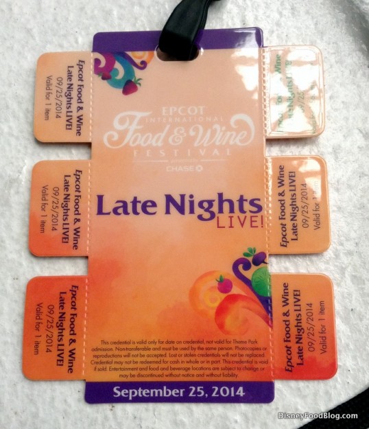 Late Nights Live credential