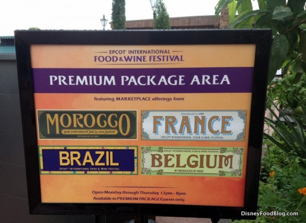 Premium Package area designation
