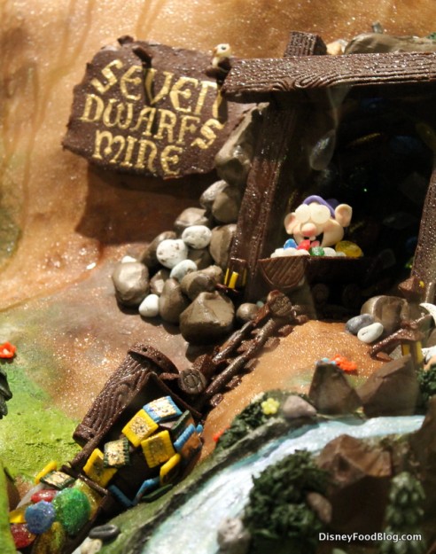 Seven Dwarfs Mine Train chocolate sculpture