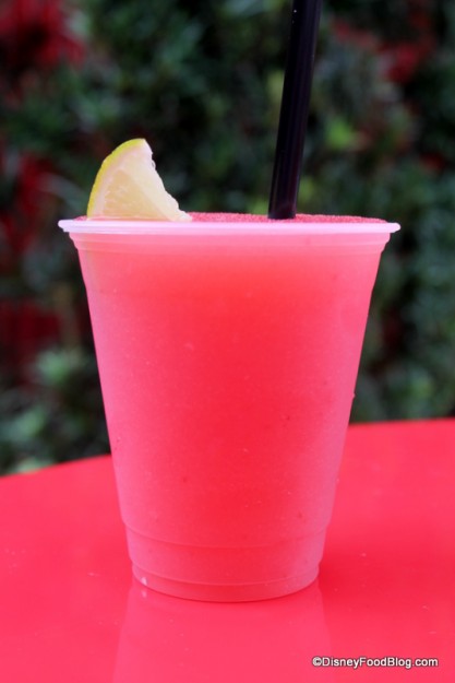 Strawberry Daiquiri on red table