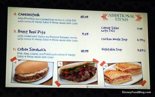 Old Port Royale Menu