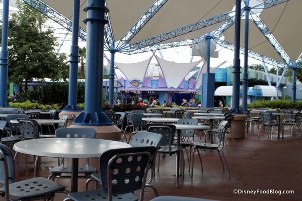 Outdoor seating at Electric Umbrella