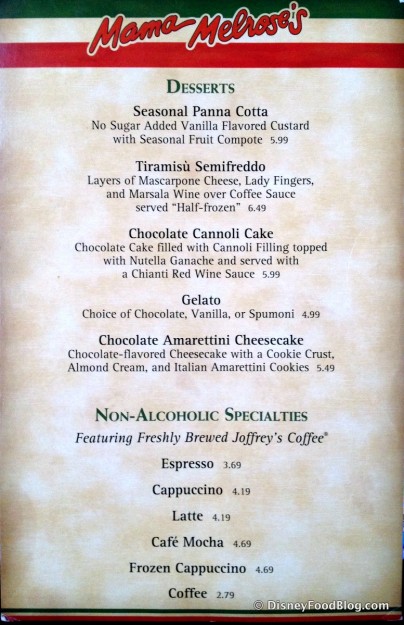 Drinks -- Click to Enlarge